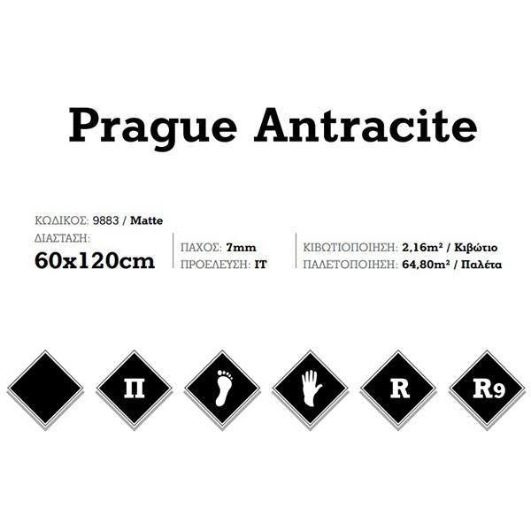 KSV Praque Antracite 9383 Πλακάκι Δαπέδου