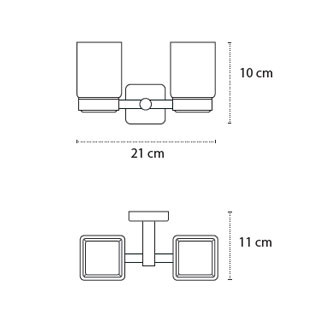 Karag Quattro Inox 4855 Ποτηροθήκη Διπλή