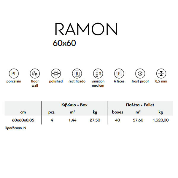 Karag Ramon Grey Πλακάκι Δαπέδου