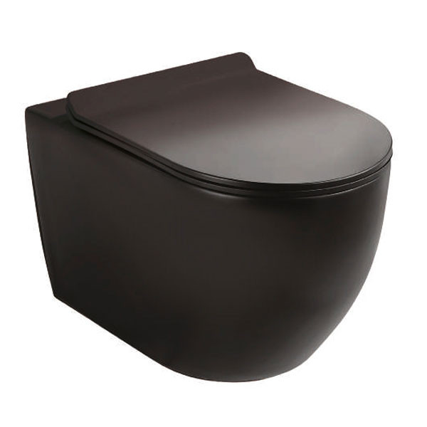 Corgres Rimini Black Matt Rimless 3594 Λεκάνη Κρεμαστή