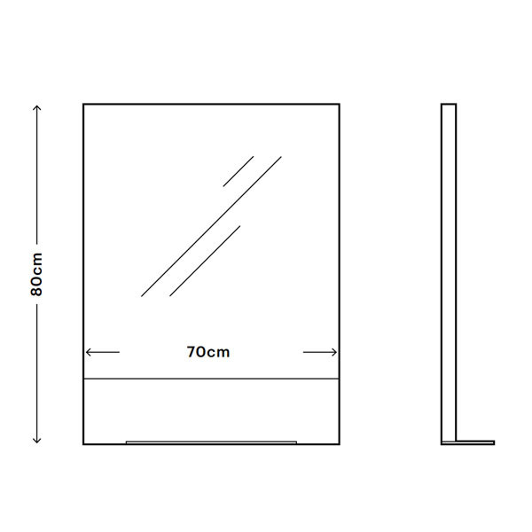 Savvopoulos Ritmo 7080 Black Καθρέπτης Μπάνιου Απλός