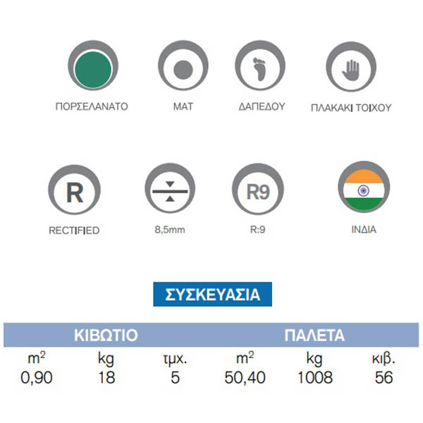 Kolossos Rock Beige Matt Πλακάκι Δαπέδου