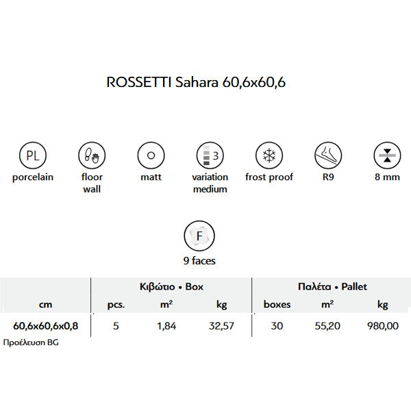 Karag Rossetti Sahara Πλακάκι Δαπέδου