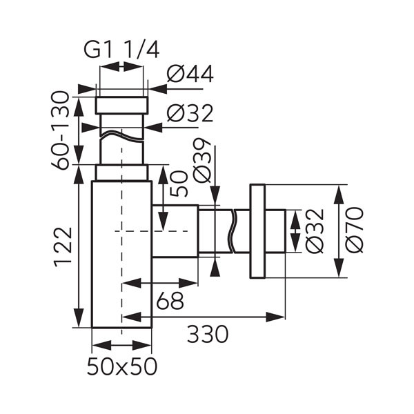 Ferro S280G Gold Σιφώνι Νιπτήρος