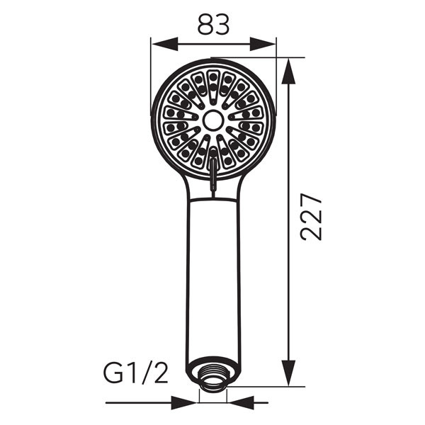 Ferro Cortessa S330BL-B Black Τηλέφωνο Μπάνιου