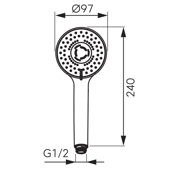 Ferro Cortina S340BL-B Black Τηλέφωνο Μπάνιου