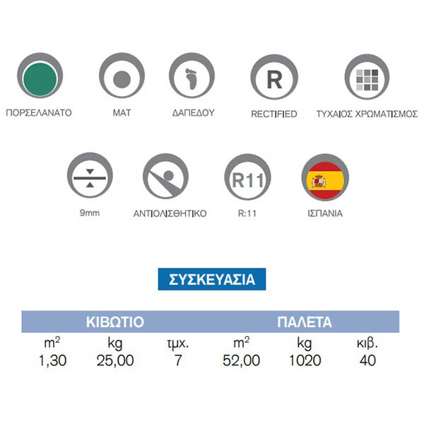 Kolossos Sagano Blue Πλακάκι Δαπέδου