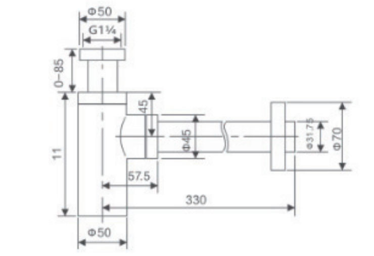 Imex SCL002 Σιφώνι Νιπτήρος