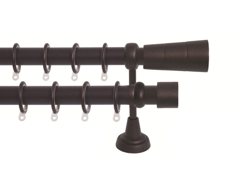 Import Σκουριά Νο 1 Κουρτινόξυλο Διπλό Με Σωλήνα Ø25 Σφυρήλατο