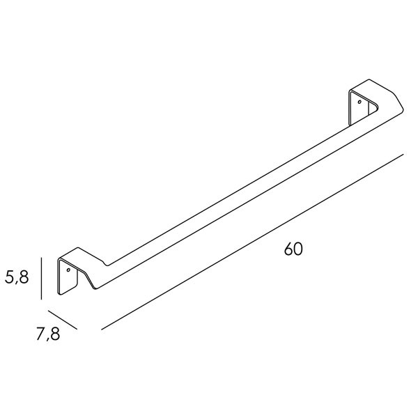Imex Slim002/BL White Matt Πετσετοθήκη Μονή