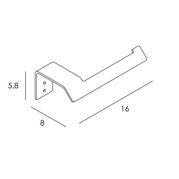 Imex Slim003/BL White Matt Χαρτοθήκη