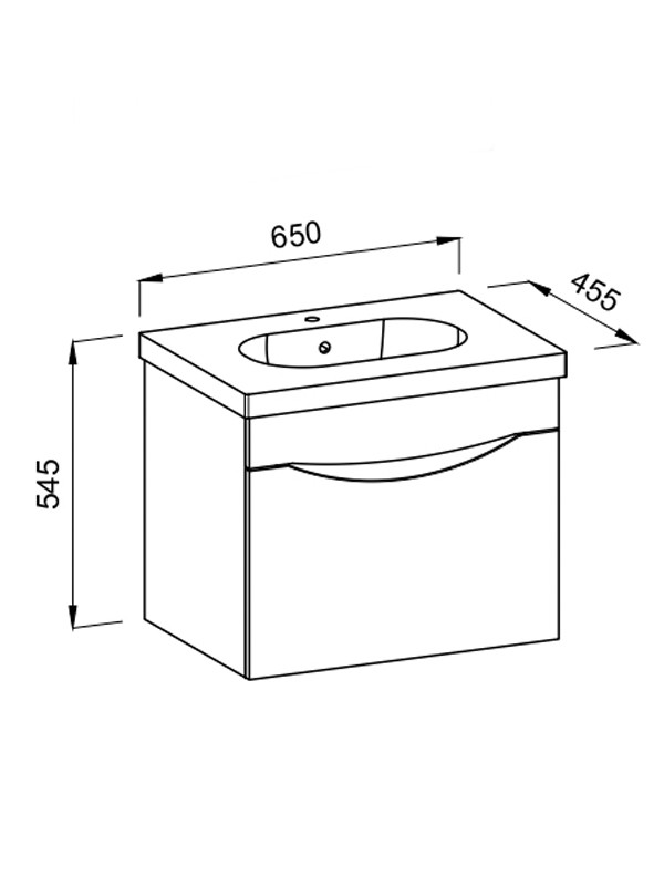 Martin Smile 65 Baroque - White Βάση Επίπλου Μπάνιου Με Νιπτήρα