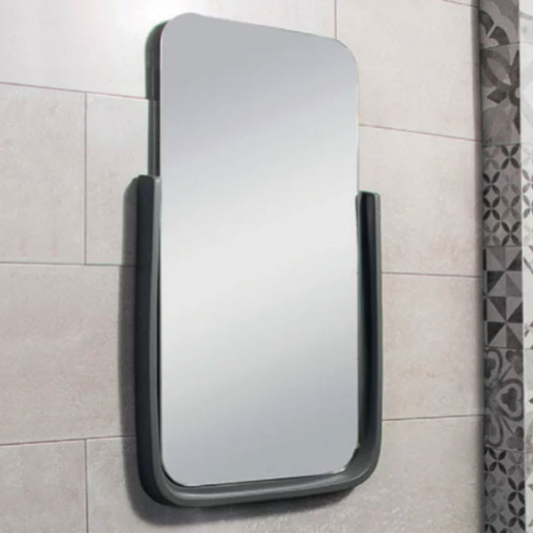 Adamidis Tetris 84 Black Mat Καθρέπτης Μπάνιου Κεραμικός