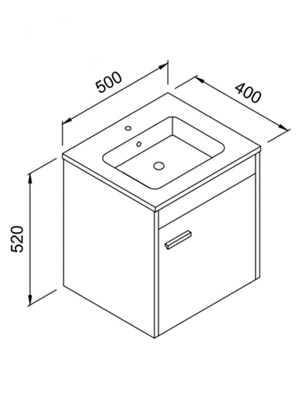 Martin Tika 50 Baroque - Matte Anthracite Βάση Επίπλου Μπάνιου Κρεμαστή