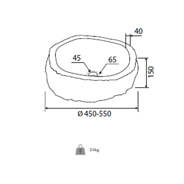 Karag Timur LBP Rosso Νιπτήρας Πέτρινος
