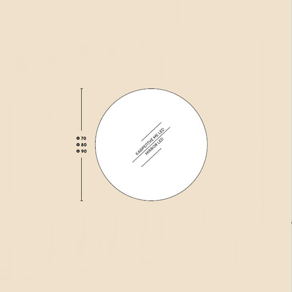 Savvo Earth Led Round 60 Καθρέπτης Μπάνιου Με LED