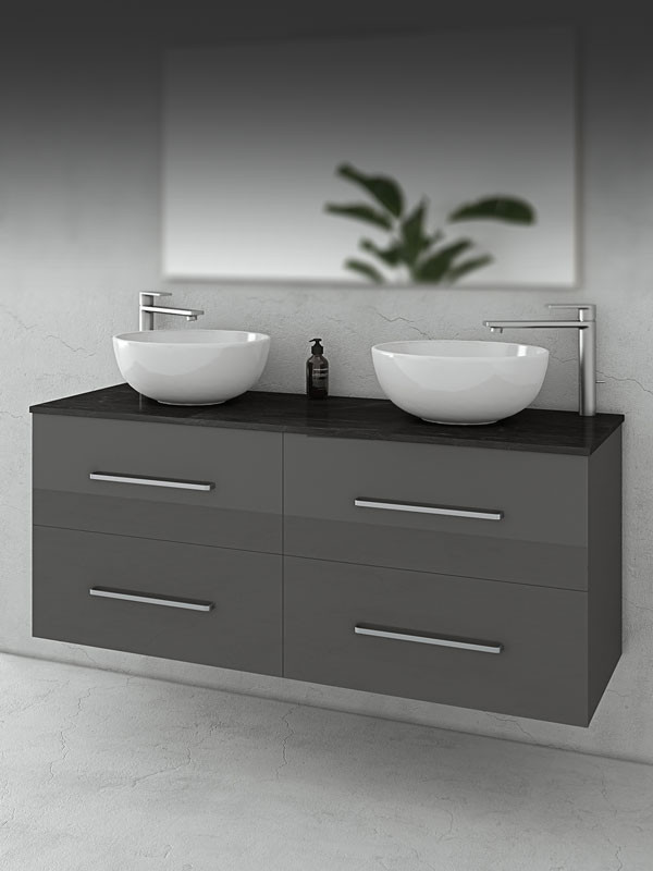 Drop Torino 120 Anthracite Βάση Επίπλου Μπάνιου Με Νιπτήρα