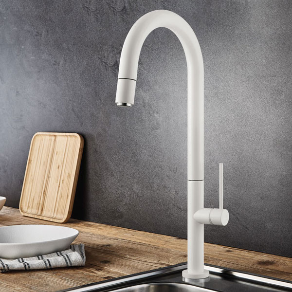 Armando Vicario Tozo 48780-300 White Matt Μπαταρία Κουζίνας Αποσπώμενη