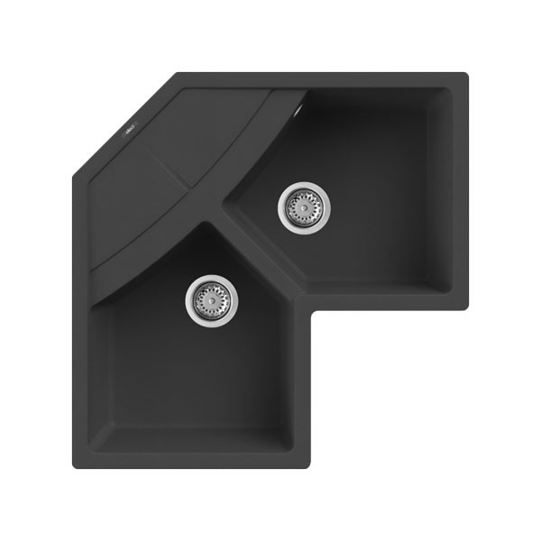 Elleci Unico Corner Νεροχύτης Γρανίτης Ένθετος