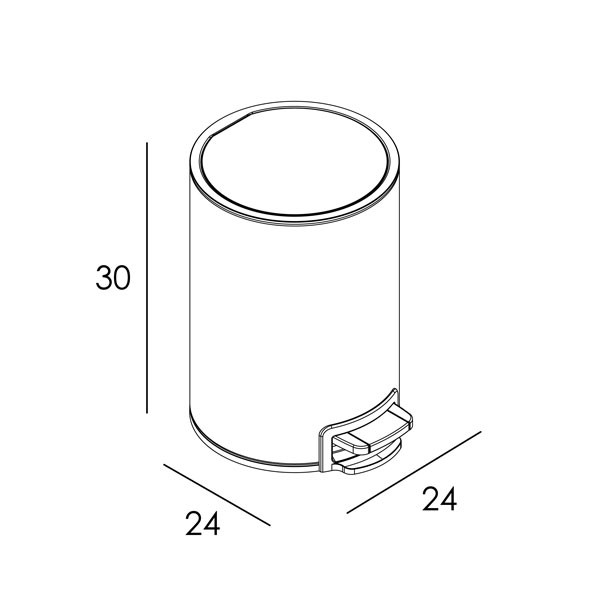 Imex VALI005 Chrome Χαρτοδοχείο Μπάνιου