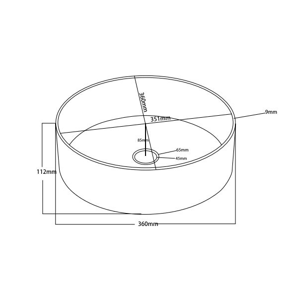 Voss Ring-D VB1040-200 Glass Gold Νιπτήρας Γυάλινος
