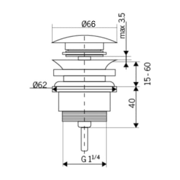 Imex Monza BDM039-3ORC Μπαταρία Νιπτήρος Ψηλή
