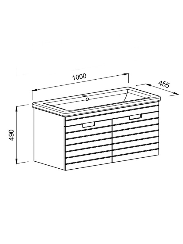 Martin Vega 100 Vega - Matte Brown Βάση Επίπλου Μπάνιου Με Νιπτήρα