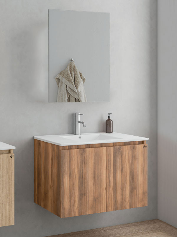 Drop Verona 75 Amber Baroque Oak 5FVRM75BO Έπιπλο Μπάνιου Μελαμινικό