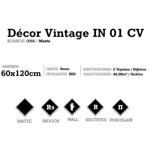 Corgres Decor Vintage IN 01 CV Πλακάκι Τοίχου Mix
