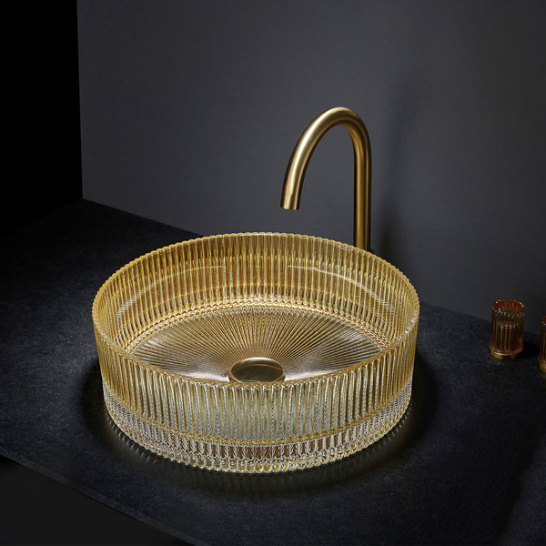 Voss Ring-S VL1040-200 Glass Gold Νιπτήρας Γυάλινος