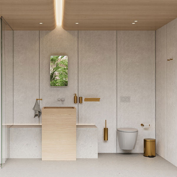 Verdi PVD Strantza Warm Gold Brushed 723.25.43 Ράφι Με Αποστράγγιση