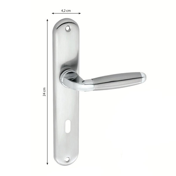 Import Series Z 023 P Economy Πόμολο Μεσόπορτας Ματ Νίκελ / Χρώμιο