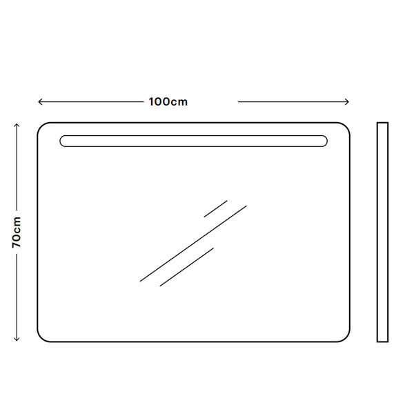 Savvopoulos Zoe 10070 Καθρέπτης Μπάνιου Με LED