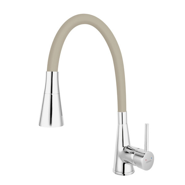 Ferro Zumba II BZA42P Chrome / Sand Μπαταρία Κουζίνας Πάγκου