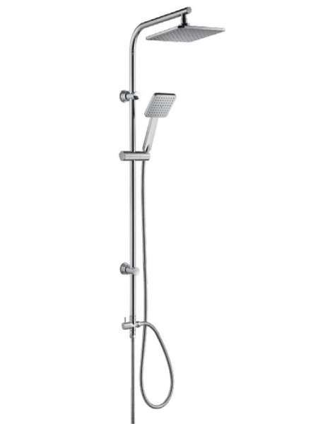 T-One By Teorema Quadra Chrome 1532811 Στήλη Ντους Χωρίς Μπαταρία