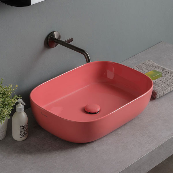 Scarabeo Glam 1804-820 Glossy Peach Νιπτήρας Χρωματιστός