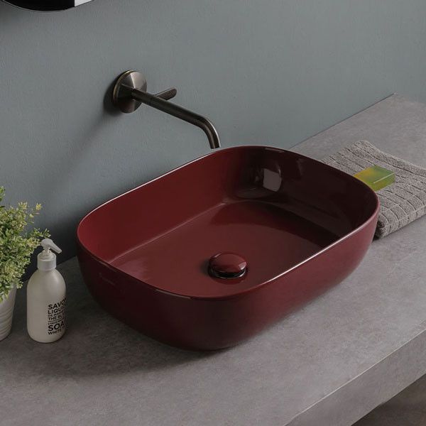 Scarabeo Glam 1804-830 Glossy Cherry Νιπτήρας Χρωματιστός