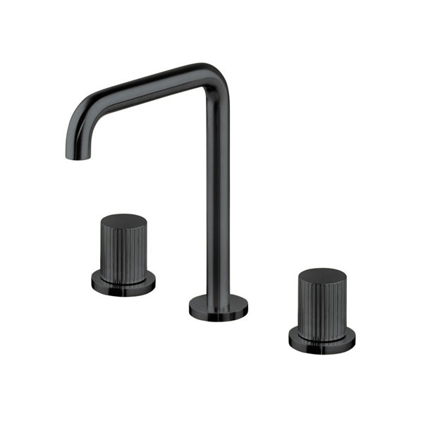 Eurorama Oso 178331-410 Black Brushed Νιπτήρος Τριών Οπών