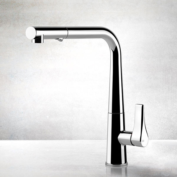Gessi Proton 17177-031 Chrome Μπαταρία Κουζίνας Αποσπώμενη