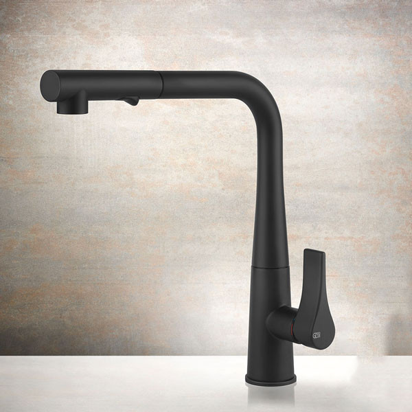 Gessi Proton 17177-299 Matte Black Μπαταρία Κουζίνας Αποσπώμενη