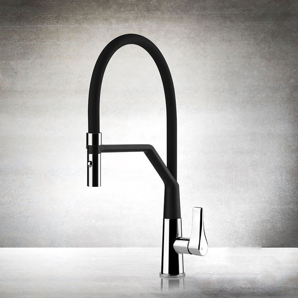 Gessi Proton 17191G-031 Chrome Μπαταρία Κουζίνας Αποσπώμενη