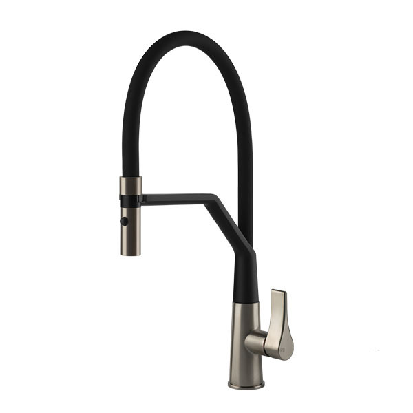 Gessi Proton 17191G-149 Inox Finish Μπαταρία Κουζίνας Αποσπώμενη