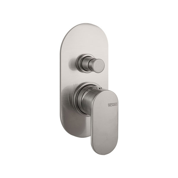 Armando Vicario Slim 500050D-110 Inox Finish Επιτοίχιος Μίκτης Με Εκτροπέα