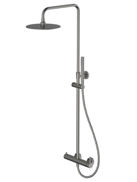 Teorema Velvet Brushed Nickel Inox 215343 Στήλη Ντους Με Μπαταρία