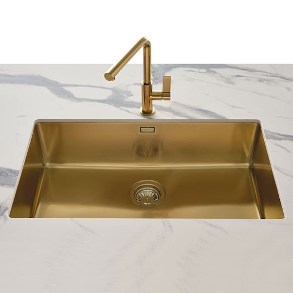 Foster KE R15 Gold PVD 2157859 Νεροχύτης Ανοξείδωτος Υποκαθήμενος