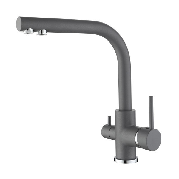 Helika Akvaduo 2663L Alumetallic Μπαταρία Κουζίνας Πάγκου