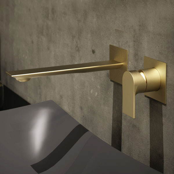 Teorema Slope Soft Brass 320930 Μπαταρία Νιπτήρος Εντοιχισμού