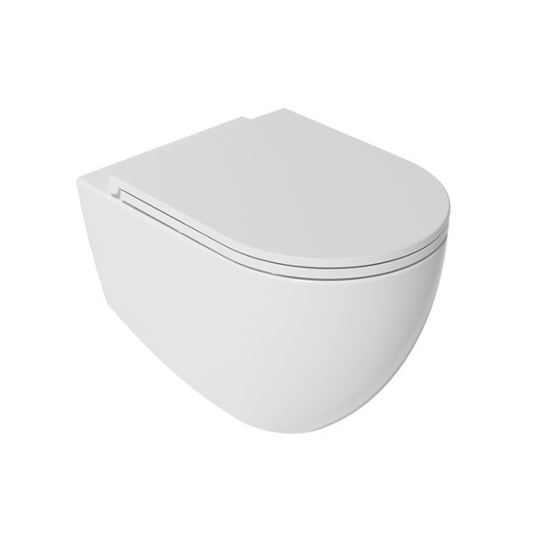 Bianco Ceramica Lenta 53 Rimless White Matt 381600 C- 301 Λεκάνη Κρεμαστή