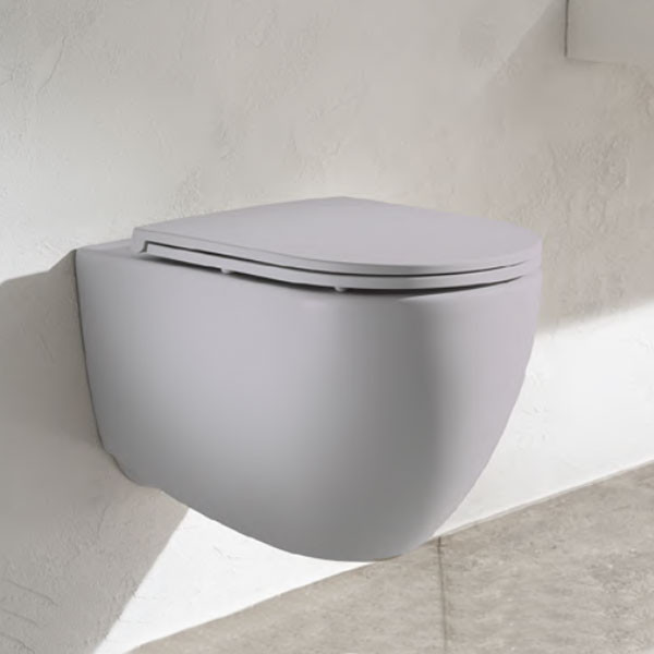 Bianco Ceramica Lenta 53 Rimless Stone Grey 381600 C- 440 Λεκάνη Κρεμαστή