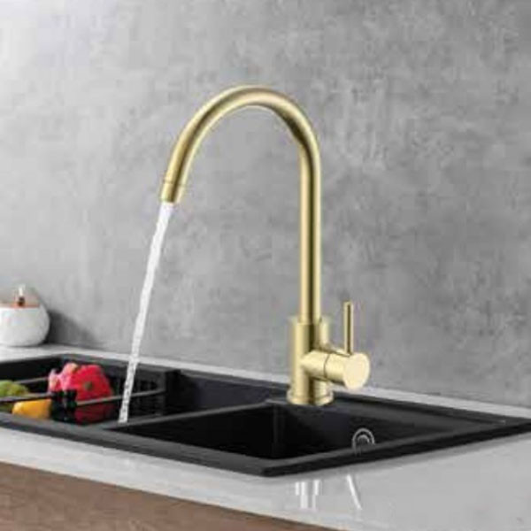 Gloria Gini Brushed Gold 311270 Μπαταρία Κουζίνας Πάγκου